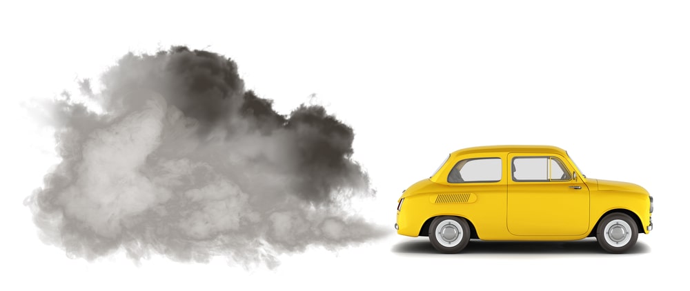 NOx emissions from a car.