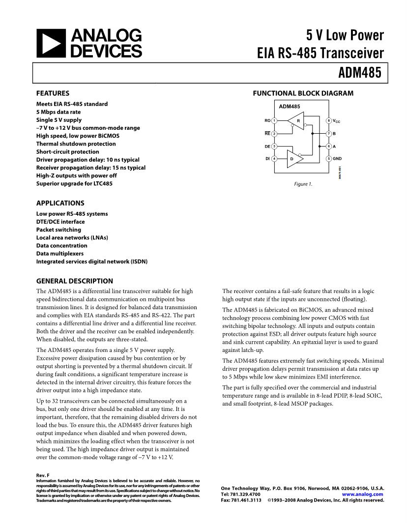 adm485 datasheet