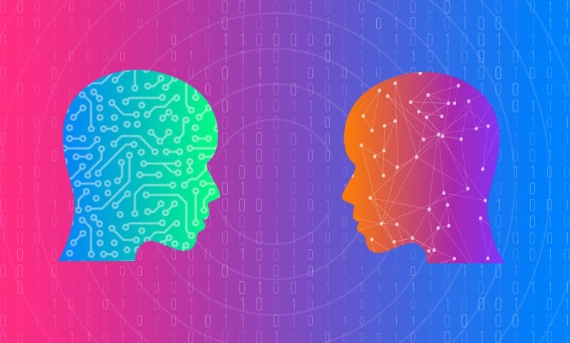 AI lettering on multi-colored background