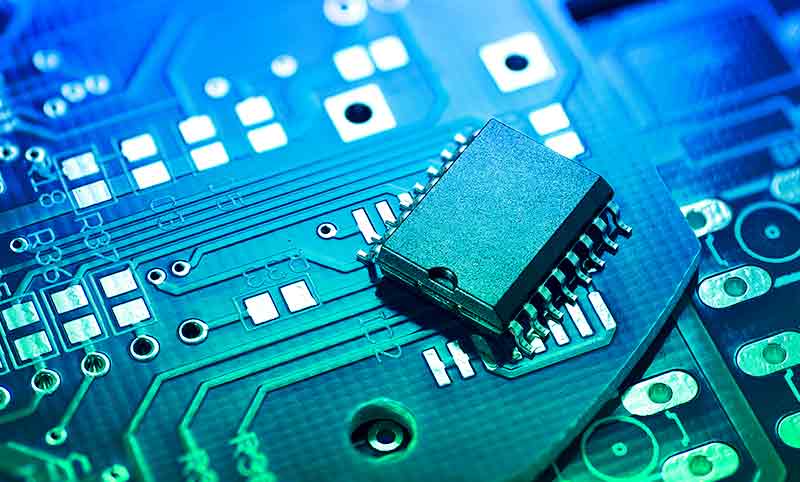 an embedded chip on a electronic board