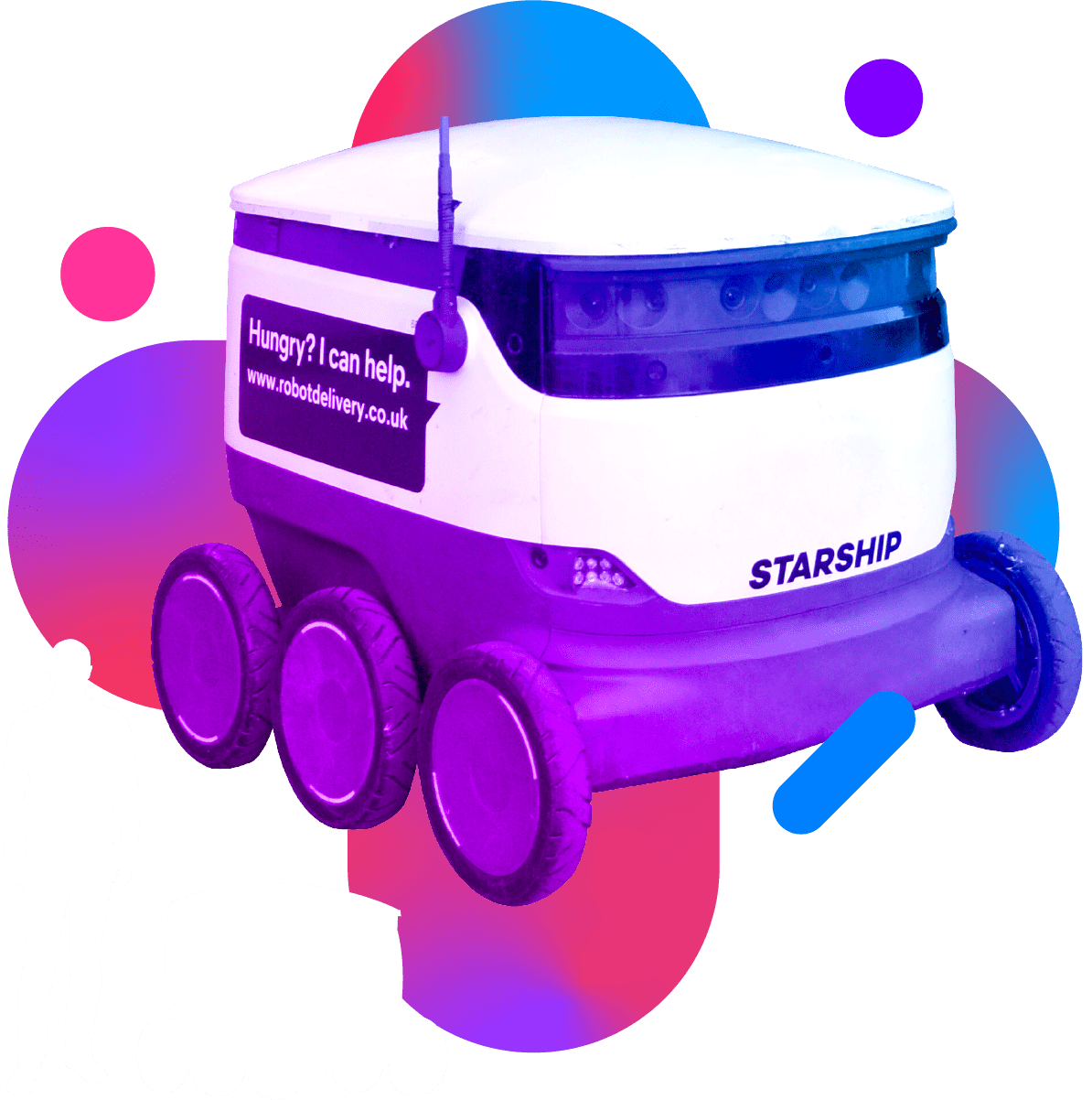 Delivery robot on four wheels