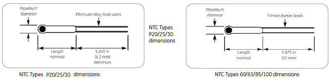 Mechanical Drawing - Amphenol Advanced Sensors NTC Miniature Thermoprobes Mechanical Drawing - Amphenol Advanced Sensors NTC Miniature Thermoprobes