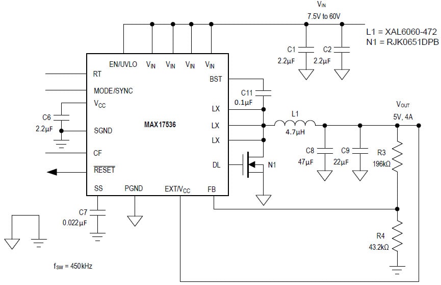 MAX17536 & MAX17546 StepDown DCDC Converters Analog Devices / Maxim