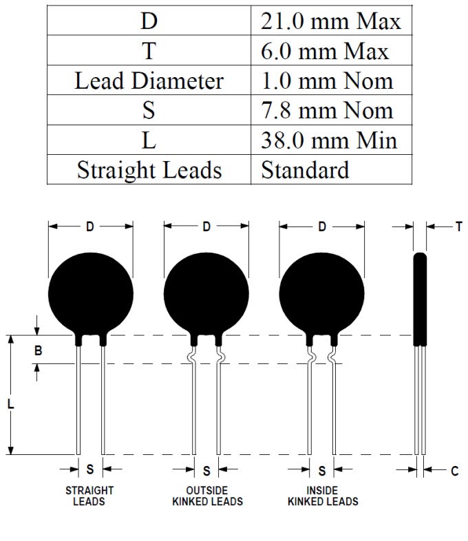 Ptc Thermistor Chart