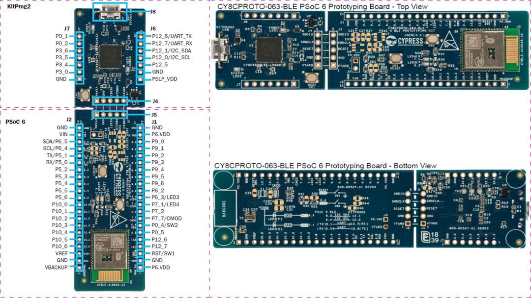 Infineon Technologies PSoC™ 6 BLE Prototyping Board Infineon Technologies PSoC™ 6 BLE Prototyping Board