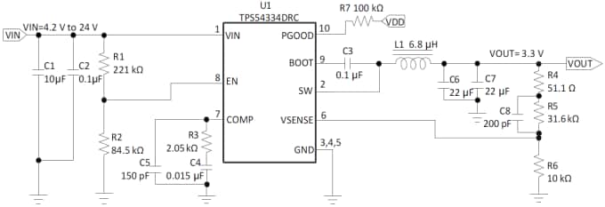 Schematic - Texas Instruments TPS54334EVM-722 3A Regulator Evaluation Module Schematic - Texas Instruments TPS54334EVM-722 3A Regulator Evaluation Module