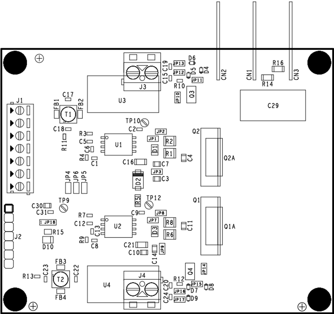 Mechanical Drawing - STMicroelectronics EVALSTGAP2HSCM Gate Driver Demonstration Board
