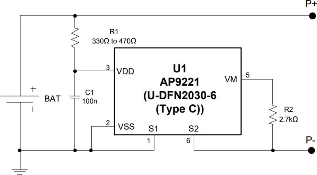AP9221 1Cell Battery Protection IC Diodes Inc Mouser