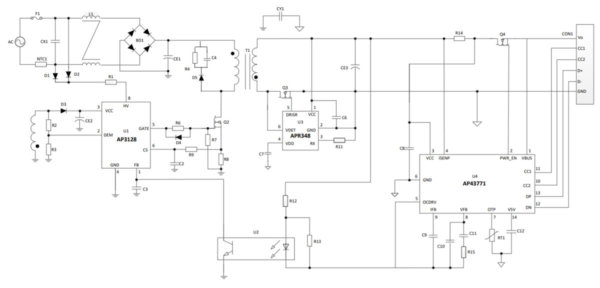 Application Circuit Diagram - Diodes Incorporated AP3128 PWM Controller Application Circuit Diagram - Diodes Incorporated AP3128 PWM Controller