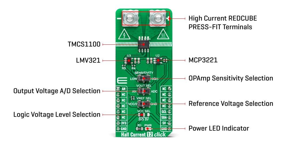 Mikroe Hall Current 12 Click Mikroe Hall Current 12 Click