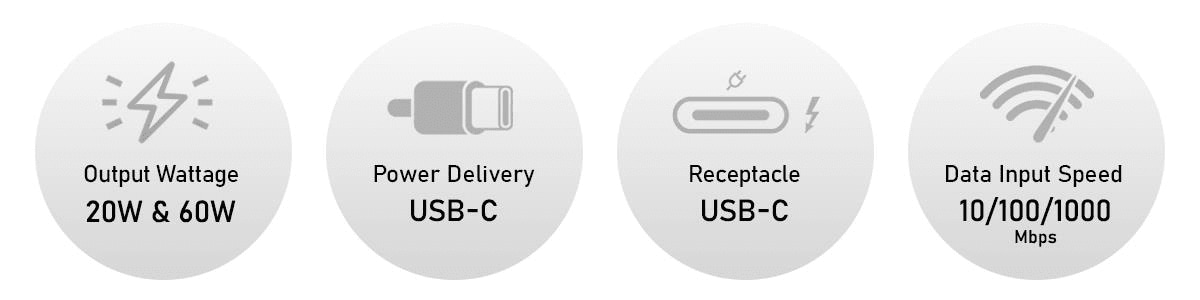 Phihong POEUSB20 & POEUSB60 PoE-to-USB Type-C™ Converters Phihong POEUSB20 & POEUSB60 PoE-to-USB Type-C™ Converters