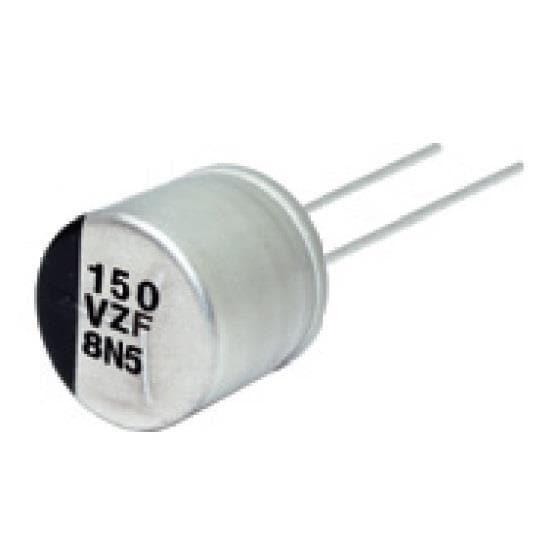 5 Aluminum Organic Polymer Capacitors 150uF 35 Volts 20/%